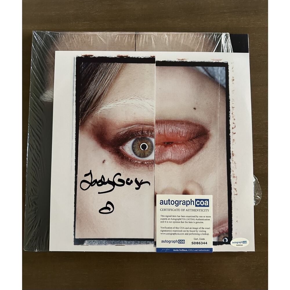 AUTOGRAPHED Lady Gaga Mayhem Signed Art Card Vinyl COA #SD86344